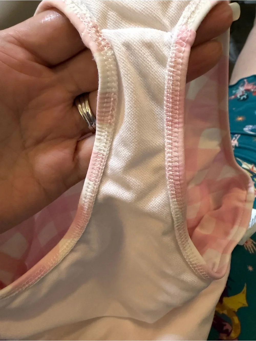 Polo by Ralph Lauren Pink & White Gingham One-Piece Swimsuit Size 3T VGUC